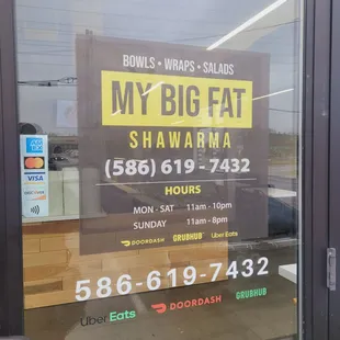 Business hours, phone number