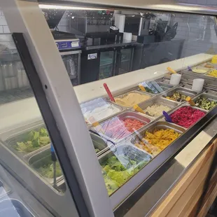 a variety of salads