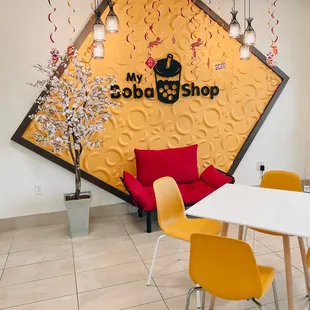 the interior of the shop