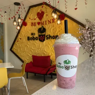 New drink for Valentines. Pomegranate ice blend