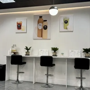 Seating inside