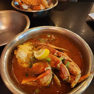 Dungeones Crab's in Spicy Cajun Boil.