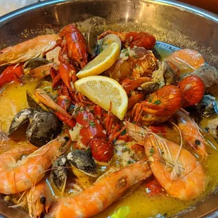 a bowl of seafood