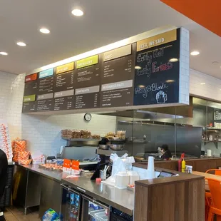 Counter and menu board