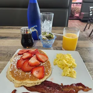 Moms Breakfast plus strawberries