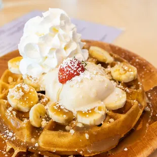 food, waffles
