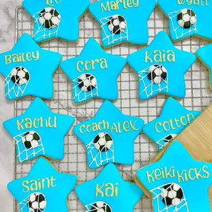 Custom cookies for soccer