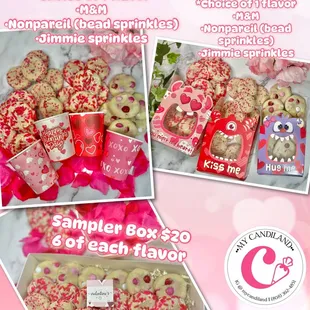 a sample box of cookies for valentine's day