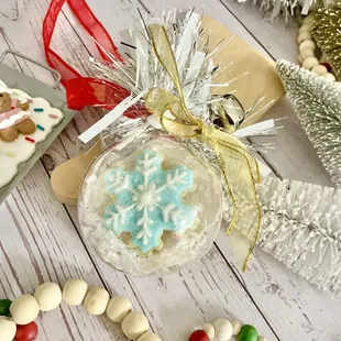 Snowflake cookie ornament