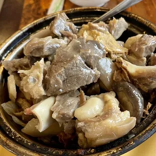 a bowl of food