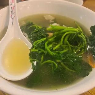 Watercress and pork soup