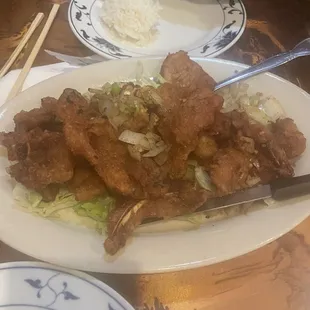 Fried pork chop (salt and pepper pork)