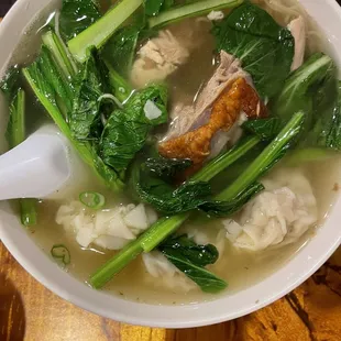 Roast duck BBQ Pork &amp; Wonton Noodle Soup