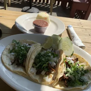 two tacos on a plate