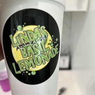 a cup of lemonade