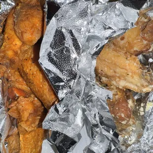 1/2 and 1/2 garlic parm and buffalo wings