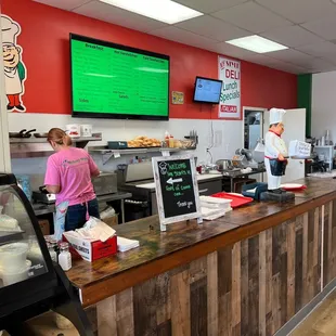 a woman ordering food