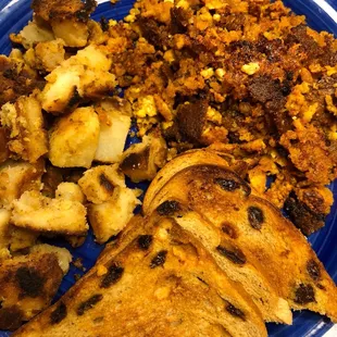 Tofu Scramble with vegan bacon