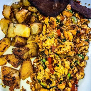 Tofu Scramble with Vegan Bacon