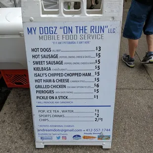 the menu