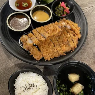 Pork belly donkatsu set