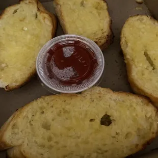 Garlic bread from My Family's Pizza Lakewood.
