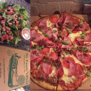 Small Italian Salad and the 12" Spartan Pizza