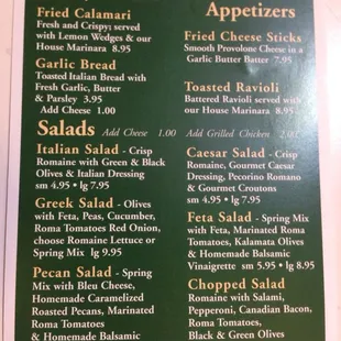 Door hang menu, side 1