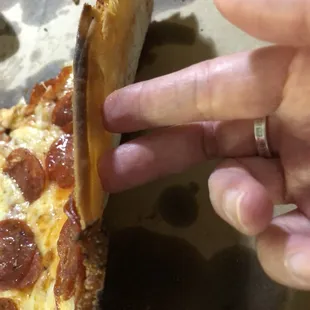 A simple large pepperoni pizza It wasn't what I was expecting.