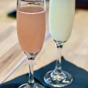 Watermelon &amp; Mango Mimosas