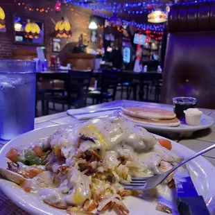 a plate of food on a table