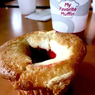 Cherry cheesecake muffin!