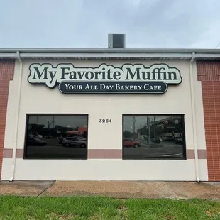 the front of the building