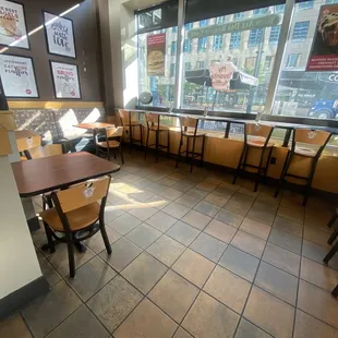 One of the two dining areas