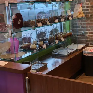 Candy apple selection.