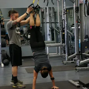 TRX suspension training uses your own body weight as resistance.