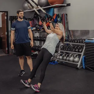 TRX exercises can be incorporated into any workout.