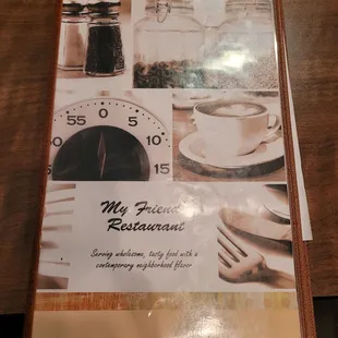 The illustrious menu