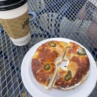 Jalapeño cheddar Bagel