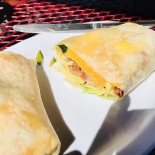 Veggie breakfast burrito
