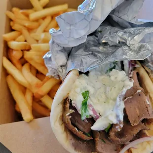 Gyro Special $16.45 includes a drink.
