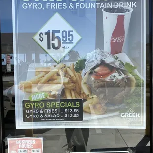 Specials offered 2023