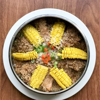 D2 Steamed Sticky Rice and Baby Ribs with Corn