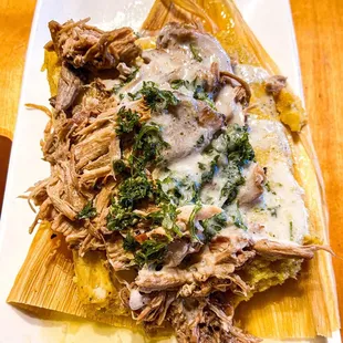 Loaded Tamales de Maiz