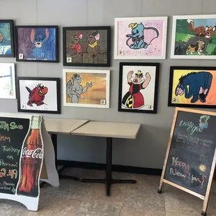 Inside , painting by local kid artists I believe