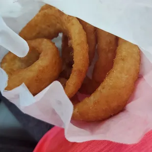 Golden fried onions rings