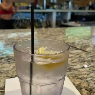 Simple: vodka, sprite with lemon