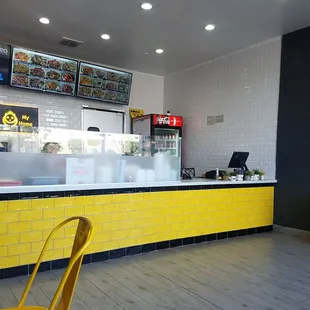 Recently remodeled with subway tile.