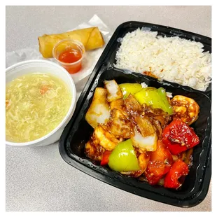 Garlic Shrimp Lunch Special