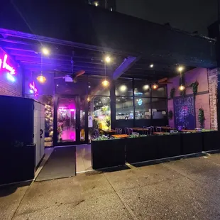 Exterior and outside seating